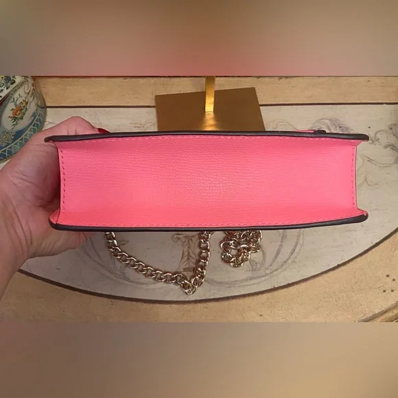 Kate Spade ♠️ -EUC-Remi Flap Pink Shoulder/Crossbody Bag w/Chain Strap PRISTINE
